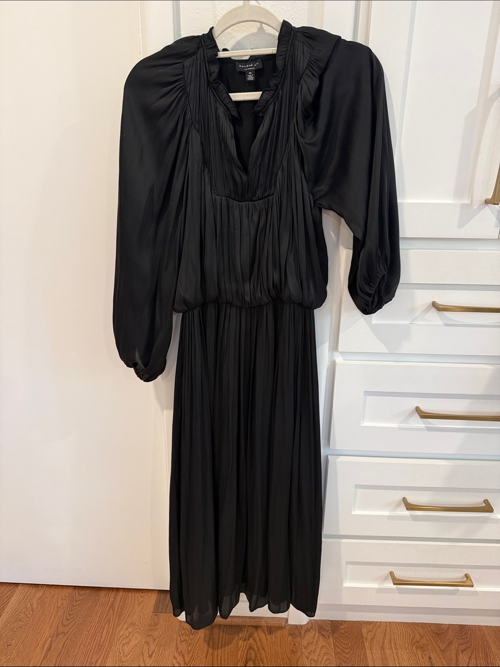 Current Air Black Pleated Dress XS